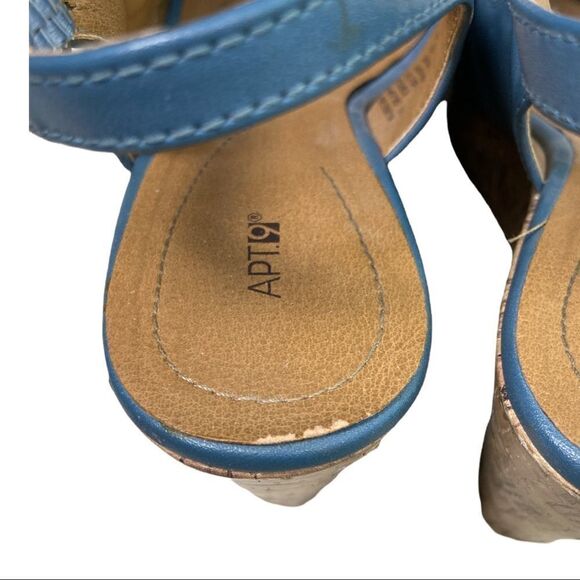 Apt. 9 Slingback Open Toe Wedge Cork Heel Sandals - Picture 8 of 10
